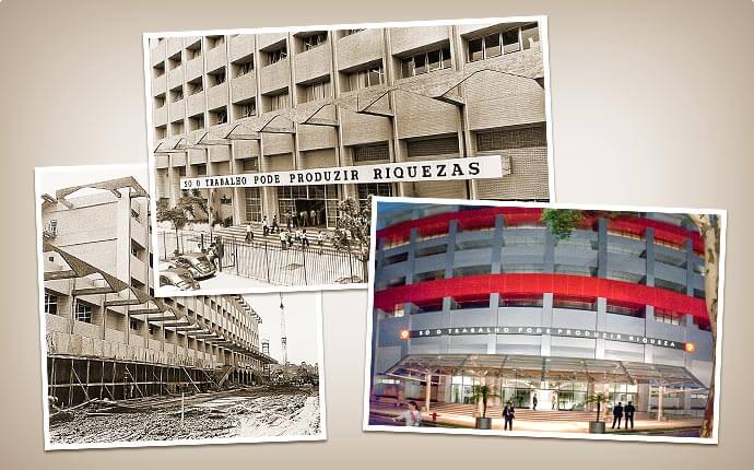 Bradesco: a história do maior banco privado do Brasil 5 Prédio vermelho da sede do Bradesco na Cidade de Deus em Osasco (SP) — o ícone visual da maior instituição financeira privada fundada no interior do Brasil