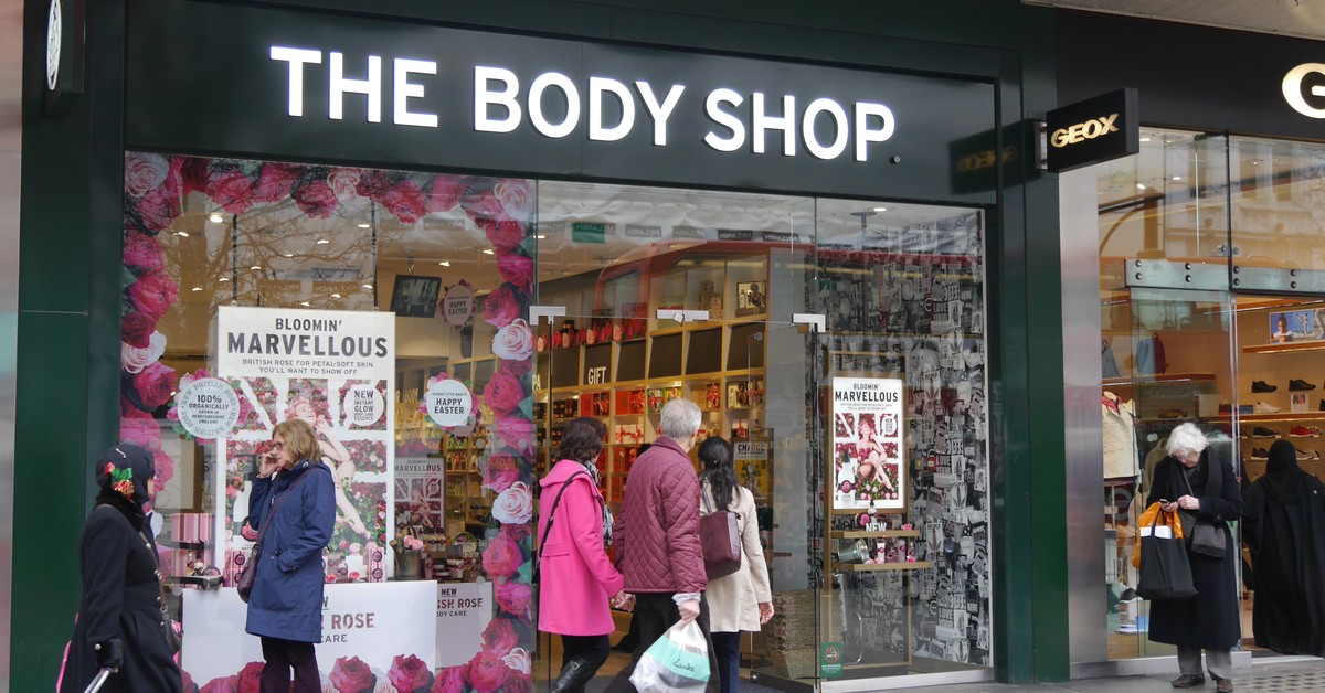 Fachada de uma loja da The Body Shop em Oxford Street, Londres