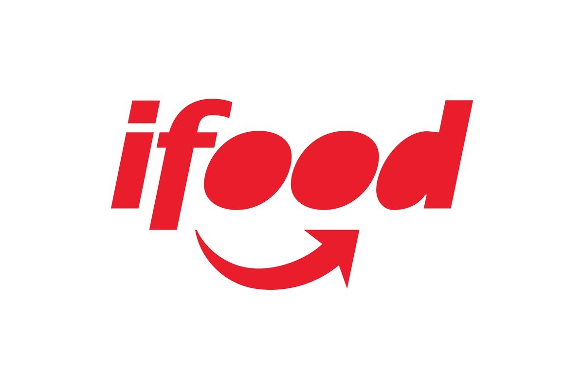 Logotipo oficial do iFood, aplicativo de delivery fundado em 2011 em São Paulo
