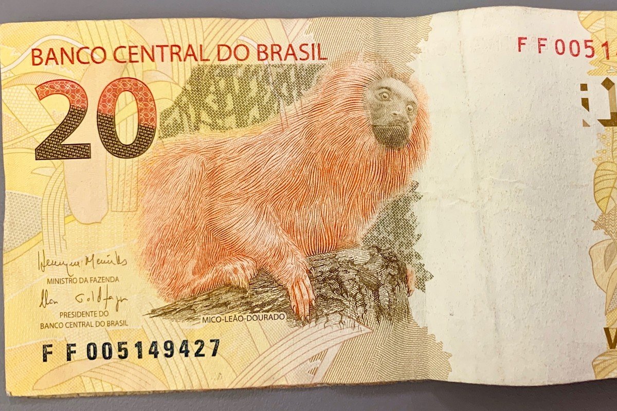 Nota de 20 reais emitida pelo Banco Central do Brasil