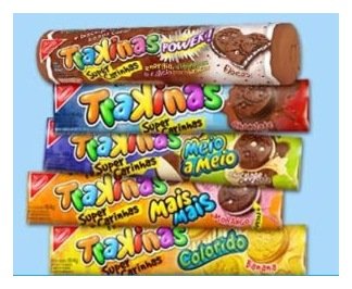 Linha Trakinas Super Carinhas da época da Nabisco, com as versões Power, Chocolate, Meio a Meio, Mais Mais e Colorido.