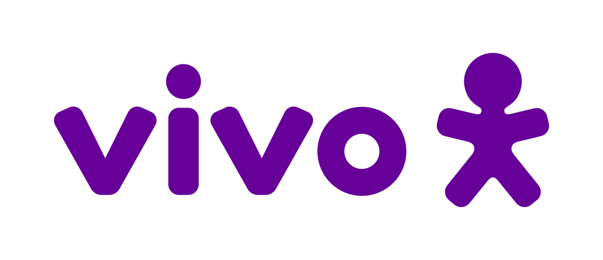 A Vivo é brasileira? Quem é o dono da operadora controlada pela espanhola Telefónica 2 Logotipo da Vivo, com o nome da marca em letras roxas arredondadas ao lado do boneco estilizado da empresa